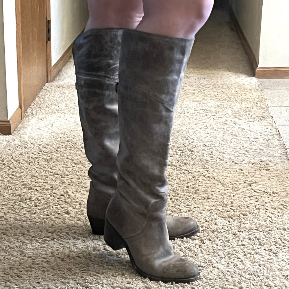 Frye “Jane” Vintage Knee High Western Boot